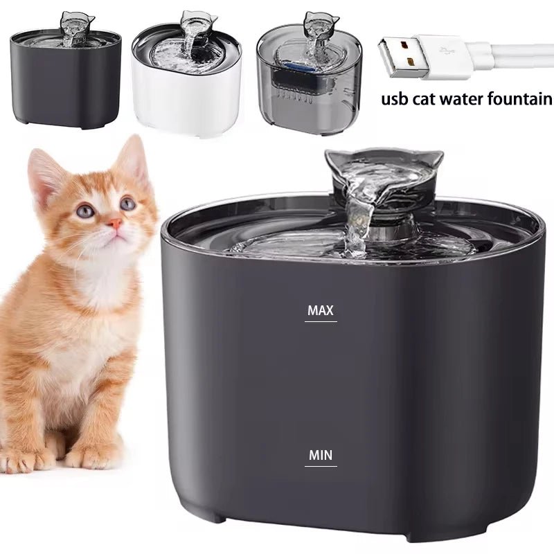 Fontaine à eau automatique PetZen pour chat, avec filtres et pompe à eau électrique USB ultra silencieuse