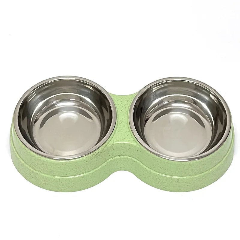Ensemble repas 2 en 1 pour chien et chat : gamelles doubles en acier inoxydable - PetZen